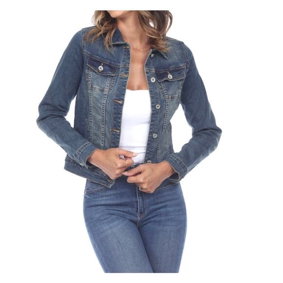 White Mark Jackets & Blazers - White Mark Women’s Premium Denim Jacket Blue Button Front Trucker Style Size 3XL
